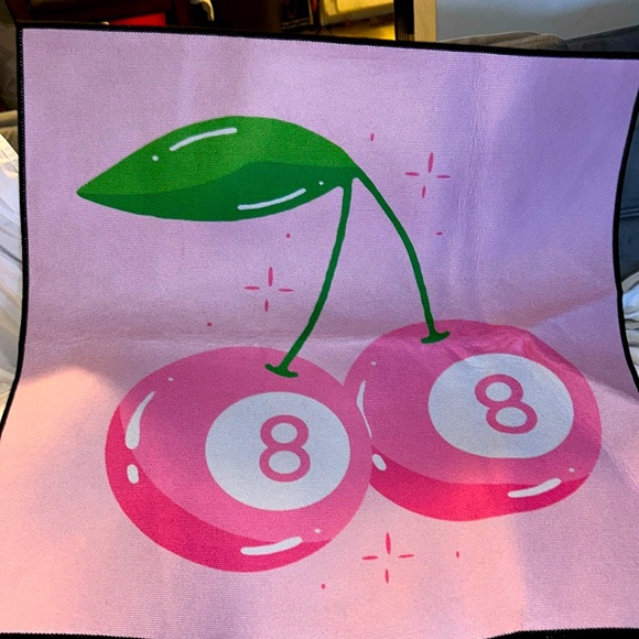 Pink Cherry Eight ball Rug - Picture 1 of 2